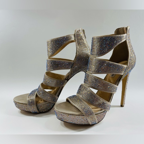 STEVEN MADDEN RHINESTONES HEELS 11M - Picture 4 of 9